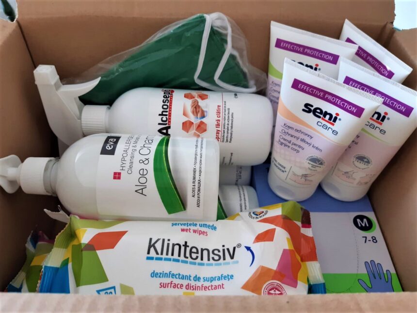 Health care products for wheelchair users, offered with the help of SMS donors