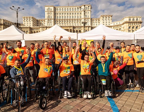 A great finish line for #TeamMotivation at Bucharest Marathon