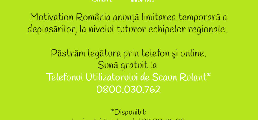Modificări în desfășurarea activităților Motivation