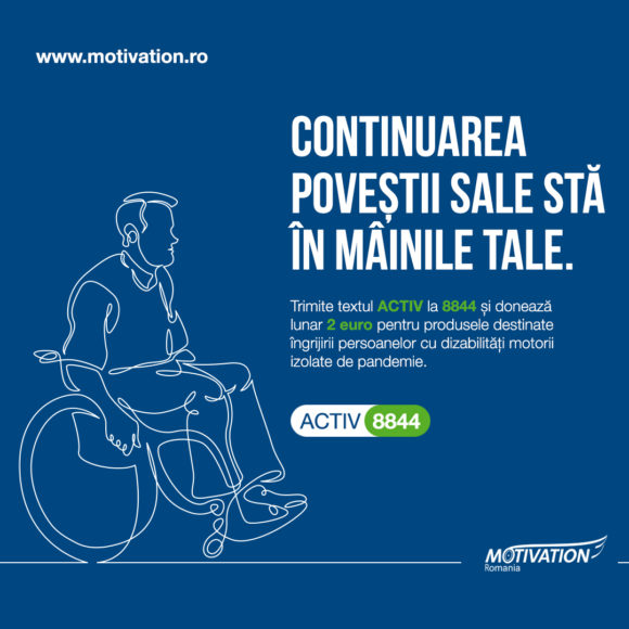 Campania de donații prin SMS își direcționează fondurile către produse de îngrijire pentru persoanele cu dizabilități motorii