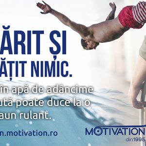 O clipă de curaj poate schimba o viață. Fundația Motivation România continuă campania de prevenire a leziunilor medulare prin plonjon