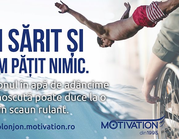 O clipă de curaj poate schimba o viață. Fundația Motivation România continuă campania de prevenire a leziunilor medulare prin plonjon