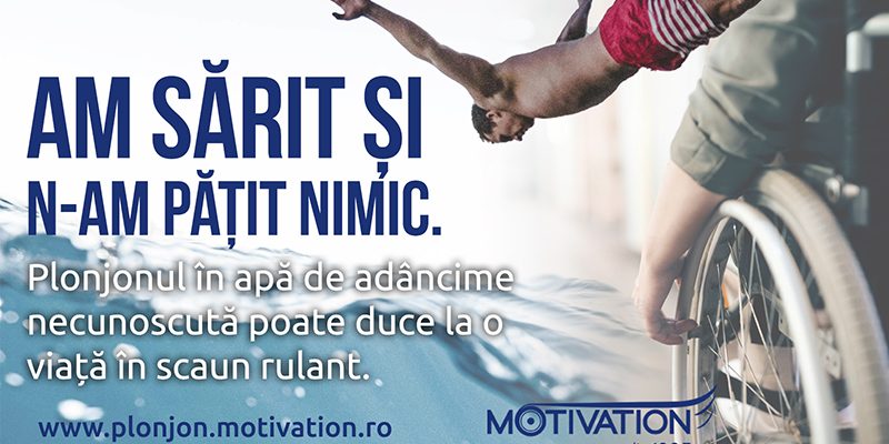O clipă de curaj poate schimba o viață. Fundația Motivation România continuă campania de prevenire a leziunilor medulare prin plonjon